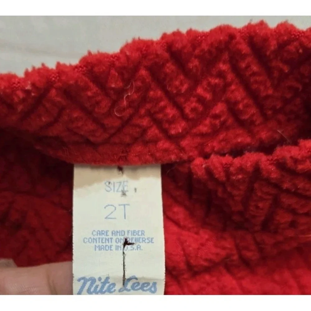 Vintage Girls Pajama‎ Gown 2 T Red Nite Lees